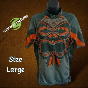 Cannondale Women’s Totem Cycling Jersey Size Large Orange Green